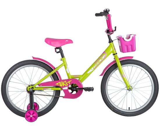 Детский велосипед Novatrack Twist 20” (зелёный/розовый), Цвет: Зелёный