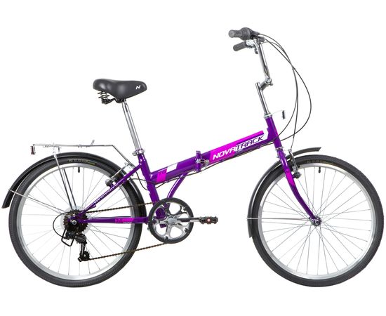 Велосипед складной Novatrack TG-24 classic 3.1_S (фиолетовый)