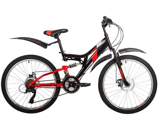 Велосипед Foxx Freelander 24" (черный), Цвет: Черный, Размер рамы: 14"