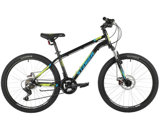 Подростковый велосипед Stinger Element Evo 24" (черный), Цвет: Черный, Размер рамы: 14"