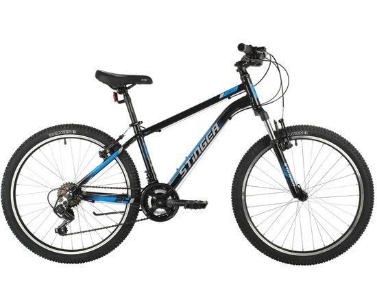 Подростковый велосипед Stinger Element Std 24" (черный), Цвет: Черный, Размер рамы: 14"