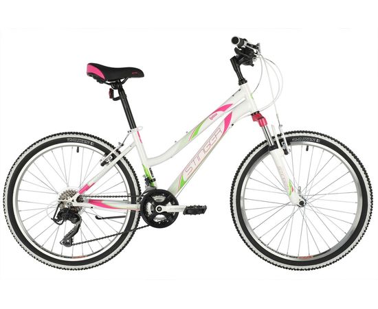 Подростковый велосипед Stinger Latina 24" (белый), Цвет: Белый, Размер рамы: 12"