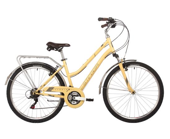 Городской велосипед Stinger Victoria 26" (бежевый), Цвет: Бежевый, Размер рамы: 19"
