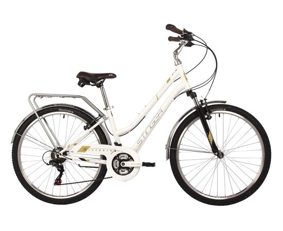 Городской велосипед Stinger Victoria 26" (белый), Цвет: Белый, Размер рамы: 15"