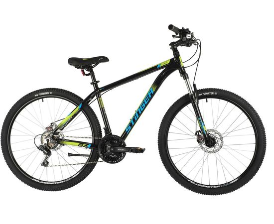 Горный велосипед Stinger Element Evo 27.5" (чёрный), Цвет: Черный, Размер рамы: 20"