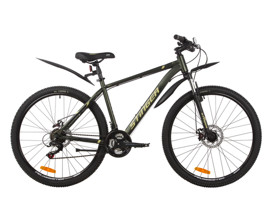 Горный велосипед Stinger Caiman D 27.5" new (зеленый), Цвет: Зелёный, Размер рамы: 16"