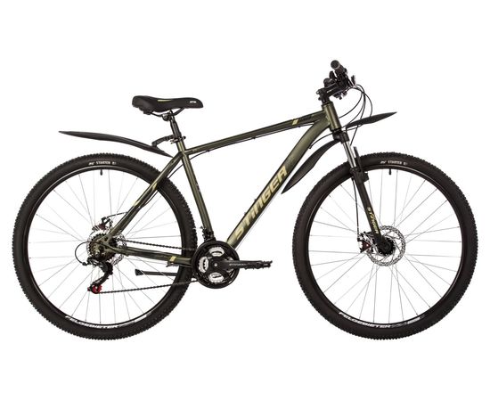 Горный велосипед Stinger Caiman D 29" new (зеленый), Цвет: Зелёный, Размер рамы: 22"