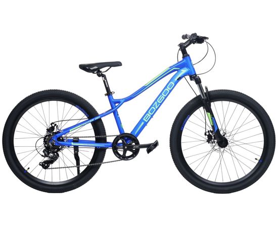 Горный велосипед Bozgoo Fighter 26" (синий/зелёный), Цвет: Синий, Размер рамы: 14"